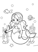 Little mermaid under the sea